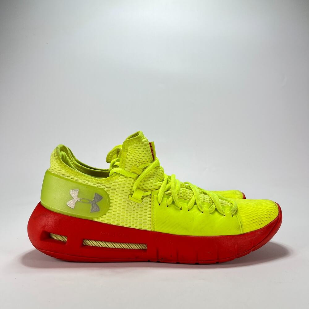 Under Armour HOVR Havoc Low Yellow Red Basketball Shoes 3021593-302 Mens Sz 11.5